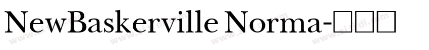 NewBaskerville Norma字体转换